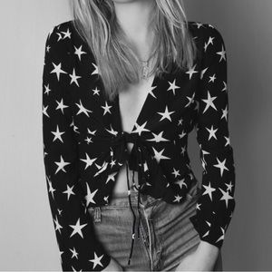 Réalisation Par Bianca front tie top - M